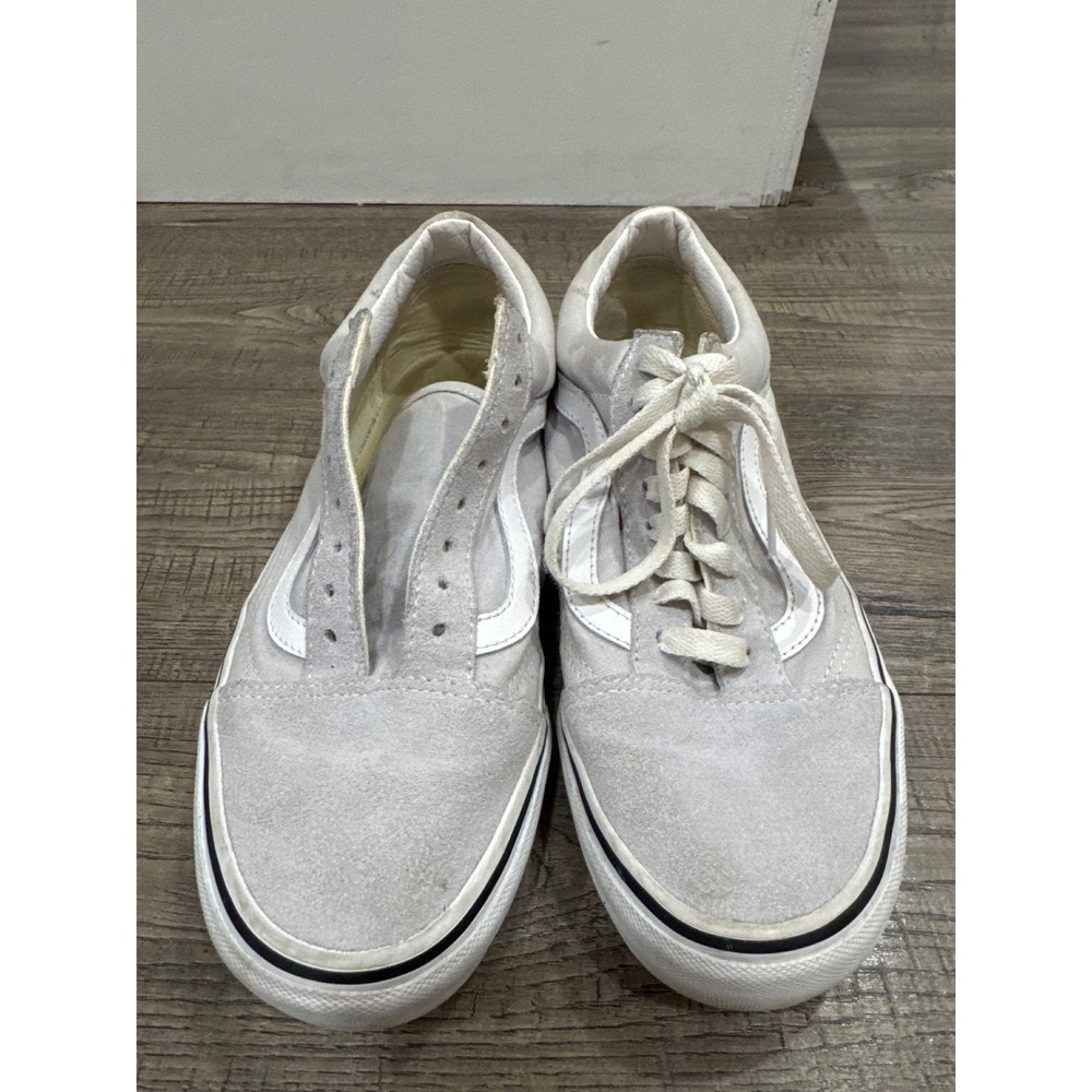 Vans Old Skool Grey Suede Canvas Low Top Sneakers Womens 8.5 Mens 7.0